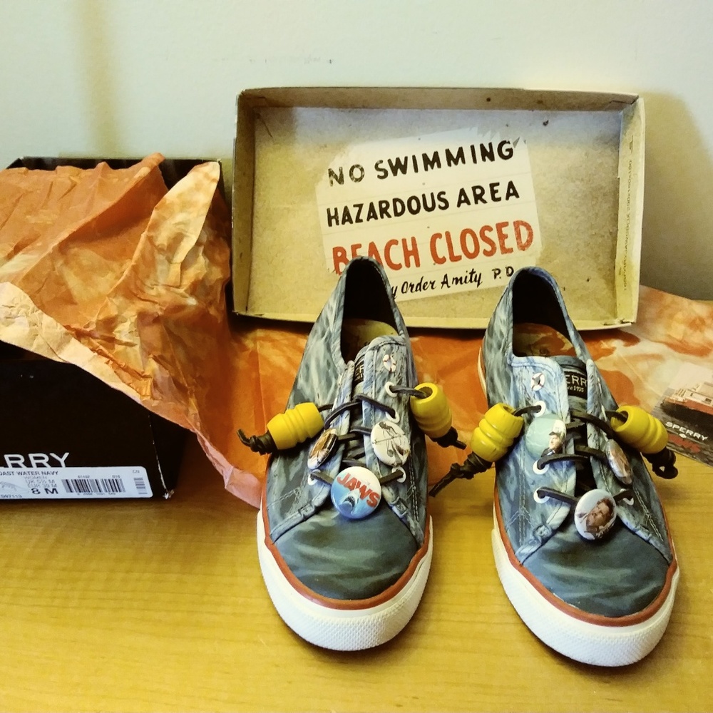 Sperry Jaws Sneakers Womens 8 CUSTOM Barrels! LOOK